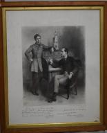 Estampe - Le duc d'Orléans et le comte de Paris