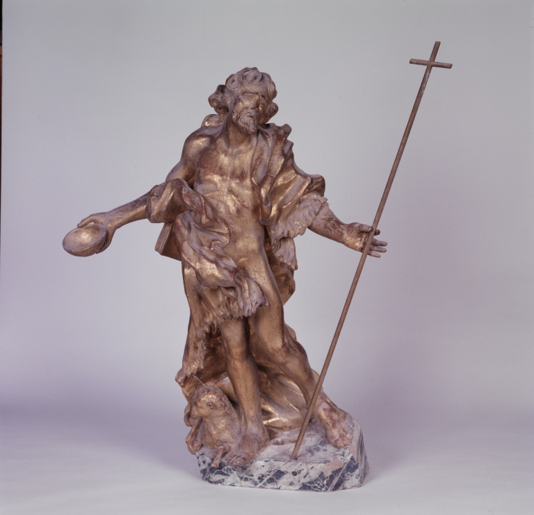 Statue : Saint Jean-Baptiste, des fonts baptismaux