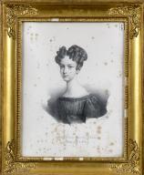 Estampe - Portrait de Marie d'Orléans (1813-1839), enfant
