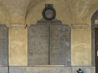 Ensemble des plaques des bienfaiteurs de l'hospice