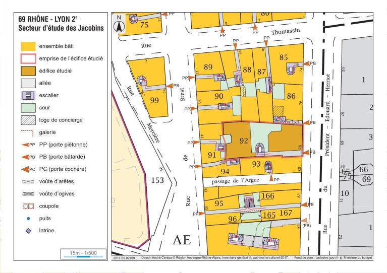 Plan Masse Et Plan De Distribution D Apres Cadastre Gouv Fr