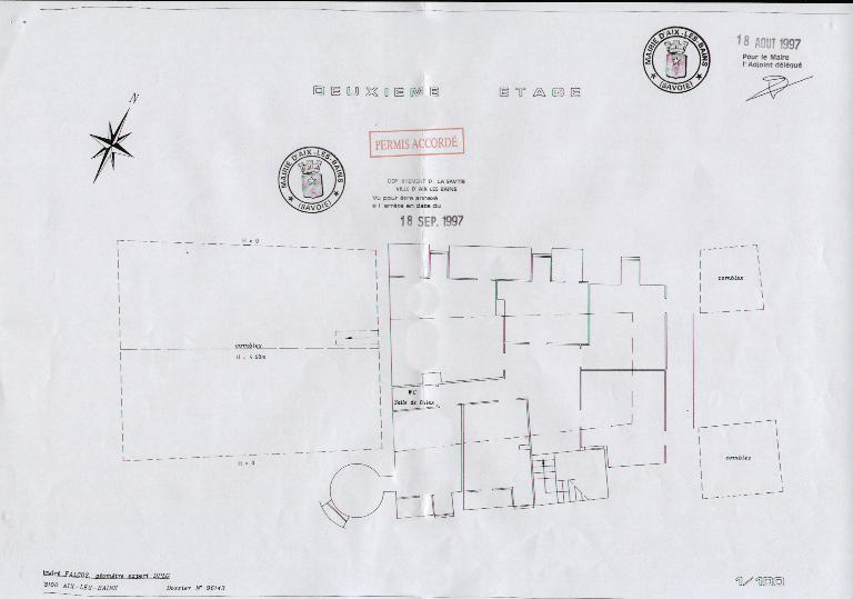 Maison et grange, puis demeure, dite château de Boncelin, puis château Joly Lyautey de Colombe ou château des Combaruches, actuellement tour de jardin, dite pigeonnier