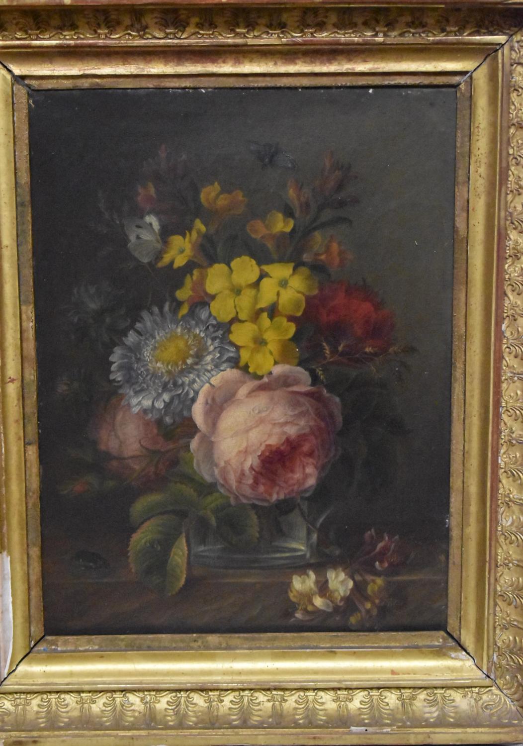 Tableau attribué à Sophie de Lippe - Fleurs dans un verre