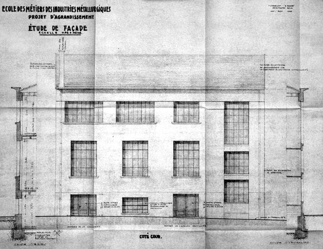Ecole de métiers des industries métallurgiques et atelier-école, puis lycée technique des industries métallurgiques et lycée d'enseignement professionnel, actuellement lycée Hector-Guimard - Lycée des Métiers, Transformations des matériaux