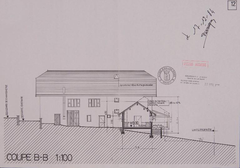 Remise agricole et logement, dépendance du domaine de Chantemerle, puis maison, puis hôtel de voyageurs, dit Auberge de Chantemerle, actuellement résidence meublée Le Chantemerle