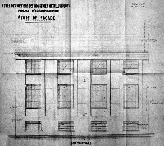 Ecole de métiers des industries métallurgiques et atelier-école, puis lycée technique des industries métallurgiques et lycée d'enseignement professionnel, actuellement lycée Hector-Guimard - Lycée des Métiers, Transformations des matériaux