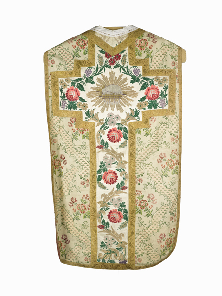 chasuble, étole, manipule : ornement blanc n°1