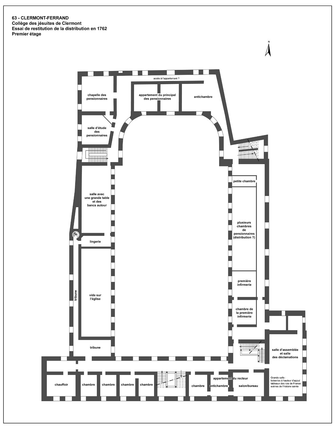 Collège des jésuites de Clermont dit collège royal ou Grand collège ; institut national ; école centrale ; lycée ; collège royal ; lycée impérial ; lycée de garçons dit lycée Blaise-Pascal ; centre culturel Blaise-Pascal et conservatoire Emmanuel-Chabrier