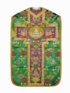 chasuble, étole, manipule, voile de calice : ornement vert