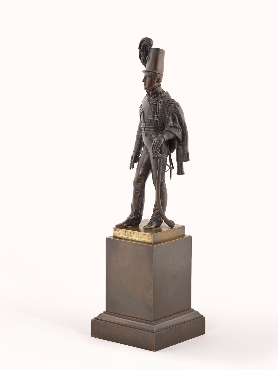 statuette de Ferdinand-Philippe d'Orléans, prince royal, en colonel de hussards