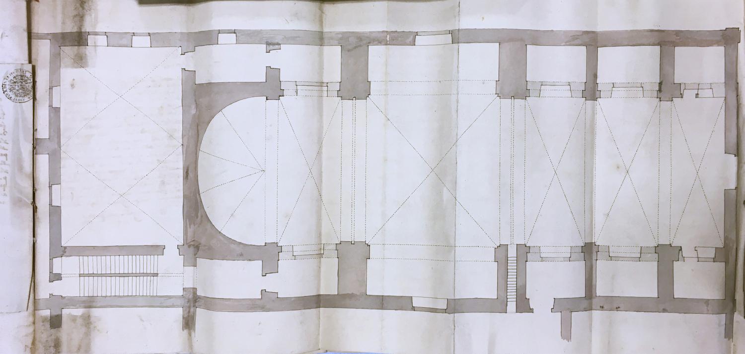 Plan par Mathieu Rozier (architecte), 1708 (AC Vienne GG 55)