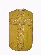 chasuble, étole, manipule, voile de calice, pale : ornement doré n°1