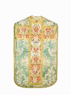 chasuble, étole, manipule et bourse de corporal : ornement vert n°2