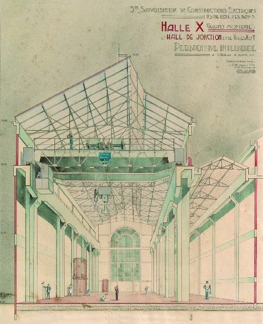 Usine de construction électrique, La Savoisienne, puis Alsthom-Savoisienne, puis Alsthom-Atlantique, puis Alsthom, puis GEC-Alsthom, puis Alstom, actuellement AREVA T et D Aix-les-Bains