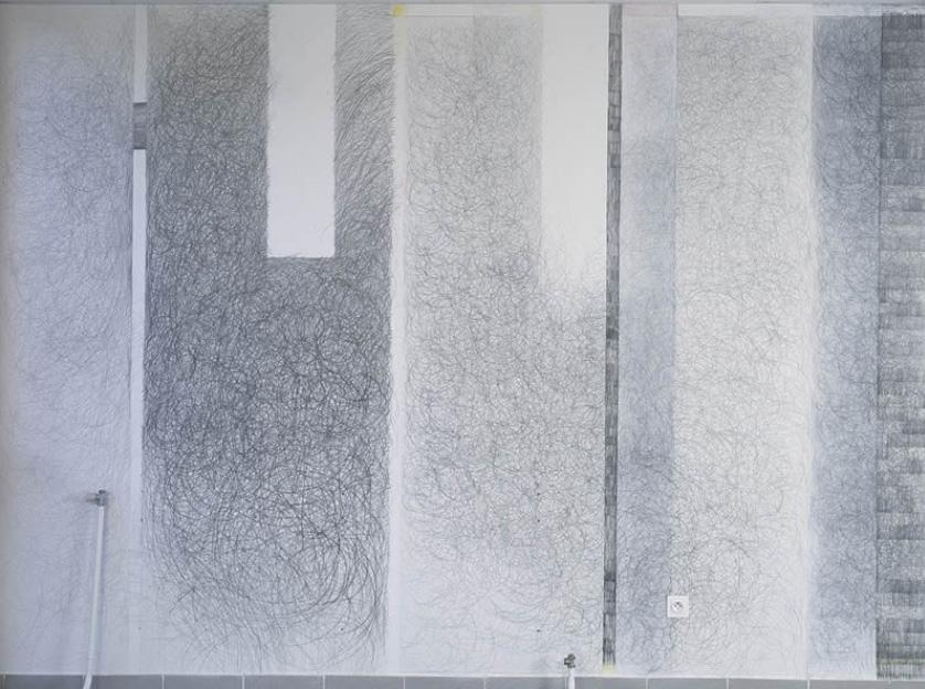 Revêtement mural (dessin) : composition sans titre
