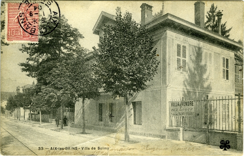 Maison, dite villa de Solms, puis La Sapinière