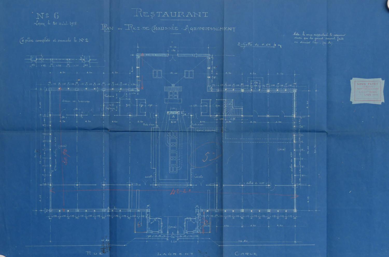 Plans d'usine de 1918, Lyon 8e (AC Lyon 314W/603, 229) 