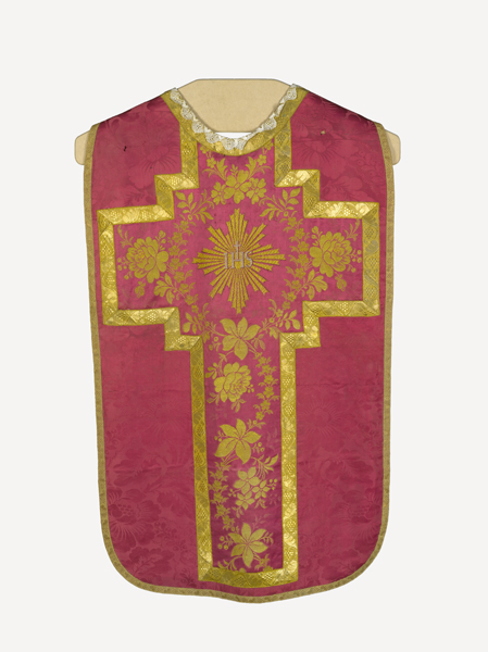 ornement rouge n°2 : chasuble, étole