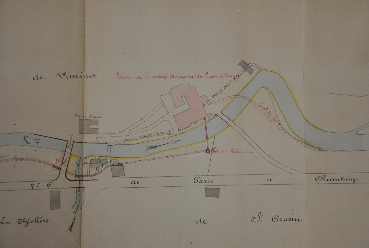 Fabrique de ciment et de chaux Castellazo puis Routin, Grumel aîné et Compagnie puis usine de la Société anonyme des Ciments de Vimines actuellement scierie