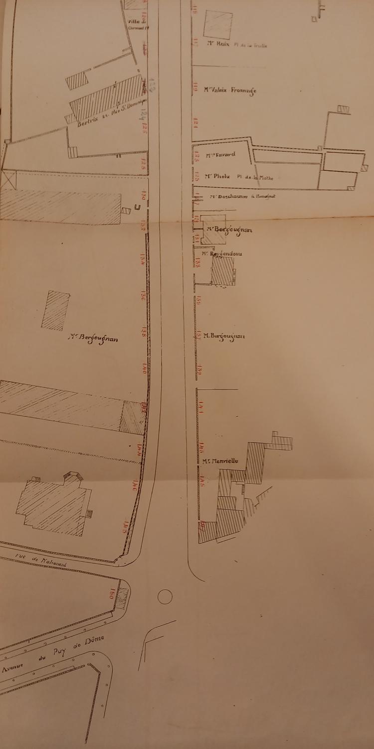 Plan de numérotage du boulevard Lavoisier, extrémité ouest