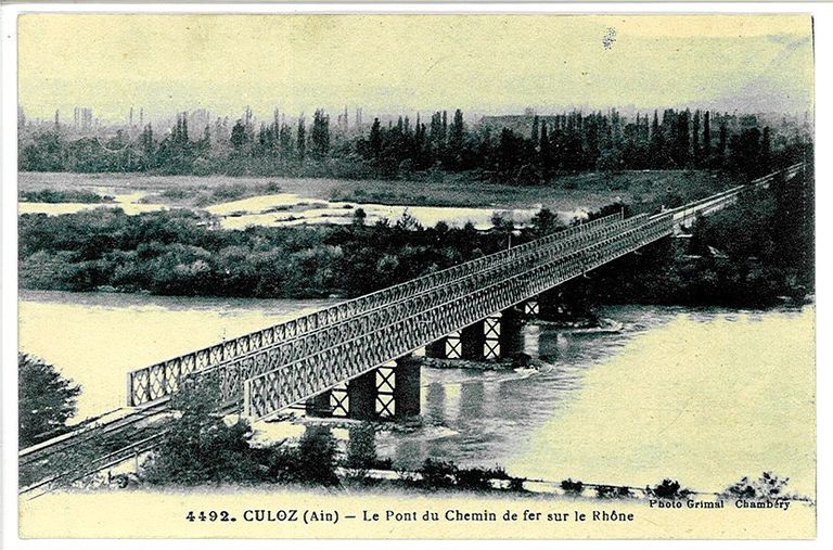 Pont ferroviaire dit viaduc de Culoz (détruit) ; culées (vestiges)
