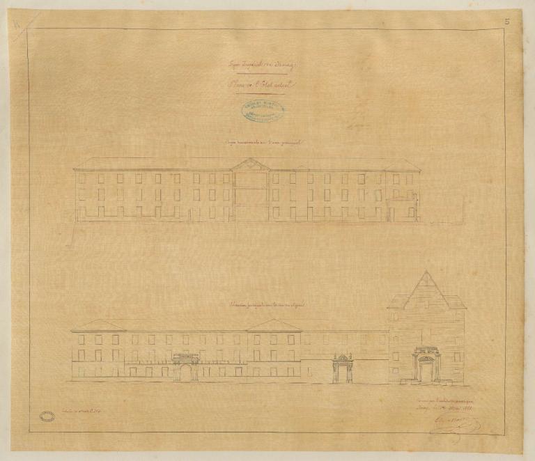 Collège de jésuites, puis école centrale, école secondaire communale, lycée impérial, lycée de garçons, actuellement lycée Lalande