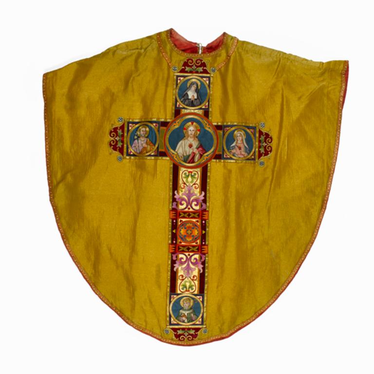 chasuble, dalmatique, ensemble de deux étoles et un manipule : ornement doré