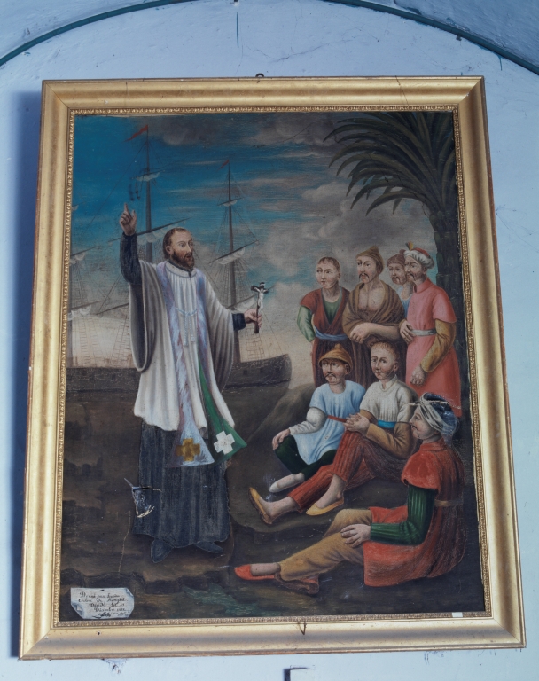 Tableau : Saint François Xavier débarque en Chine