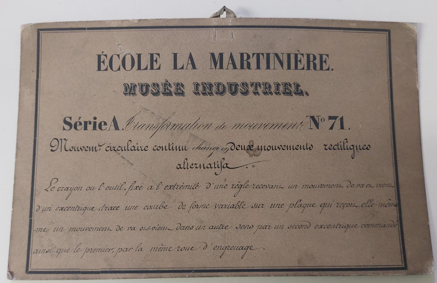 Instrument de démonstration en mécanique, modèle de déplacement de mouvement coulissant