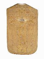 chasuble, étole, manipule, voile de calice, bourse de corporal : ornement doré n°4