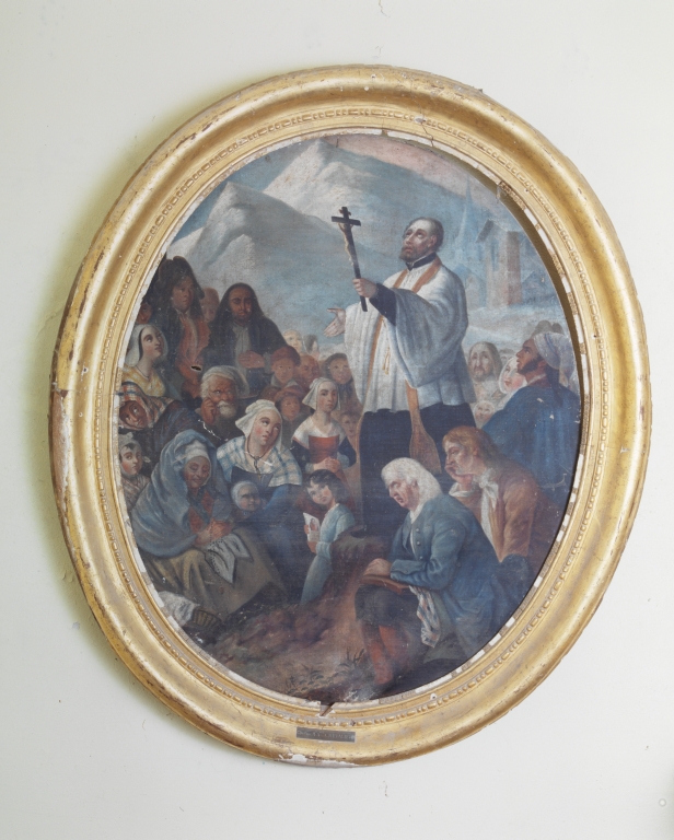 Ensemble de 2 tableaux en pendant : Saint François Régis, Saint François Xavier
