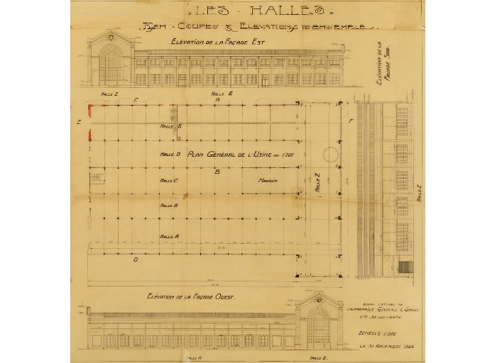 Ateliers de fabrication, Anciennes halles