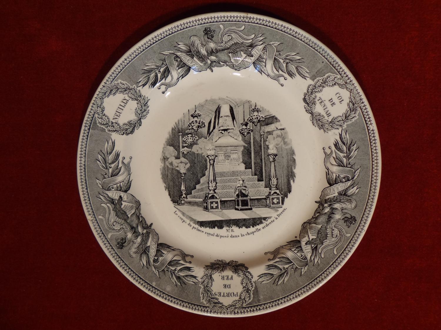 Assiette historiée Creil-Montereau - La vie de Ferdinand-Philippe duc d'Orléans, N° 11