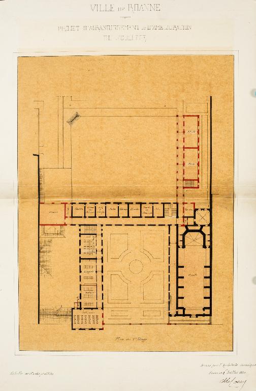 Manoir de Chènevoux, puis collège de jésuites, puis école centrale, puis lycée de garçons, actuellement lycée d'enseignement secondaire Jean-Puy