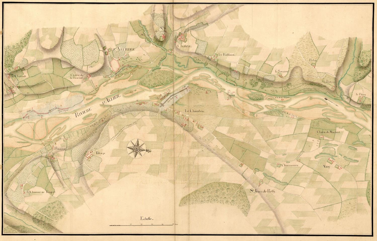 Carte des Turcies et levées, 1755