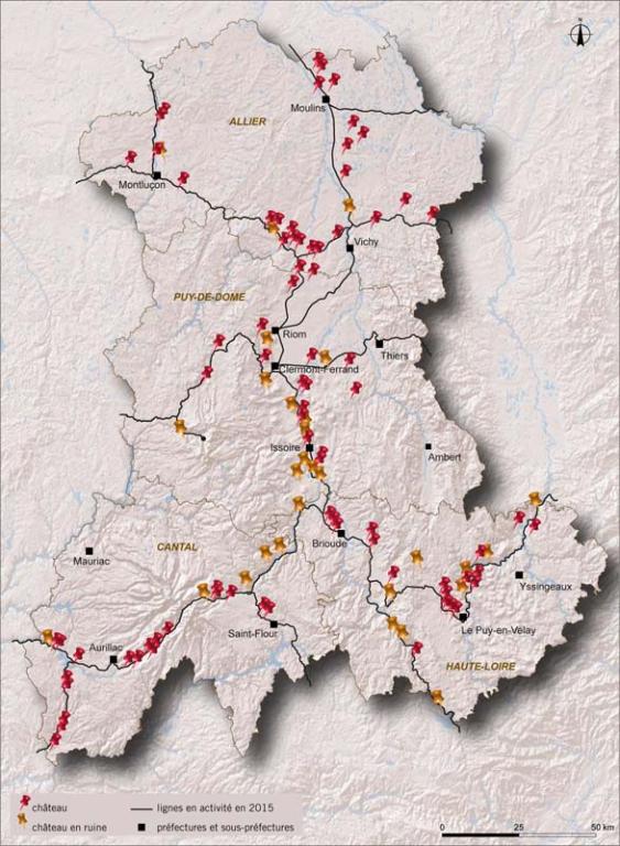 Le réseau ferré en Auvergne