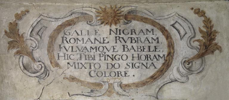 Cadran solaire (catoptrique), peinture monumentale
