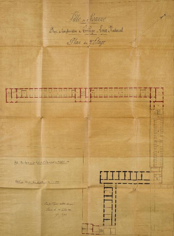 Manoir de Chènevoux, puis collège de jésuites, puis école centrale, puis lycée de garçons, actuellement lycée d'enseignement secondaire Jean-Puy