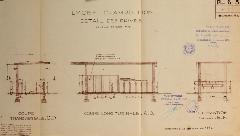 Lycée de garçons, actuellement lycée Champollion