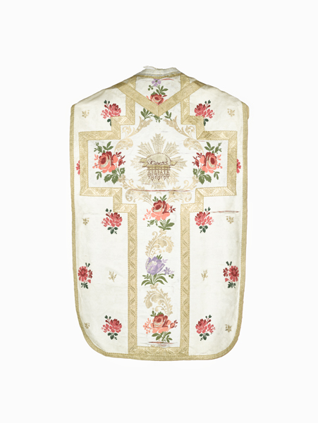 chasuble, étole, manipule : ornement blanc n°2