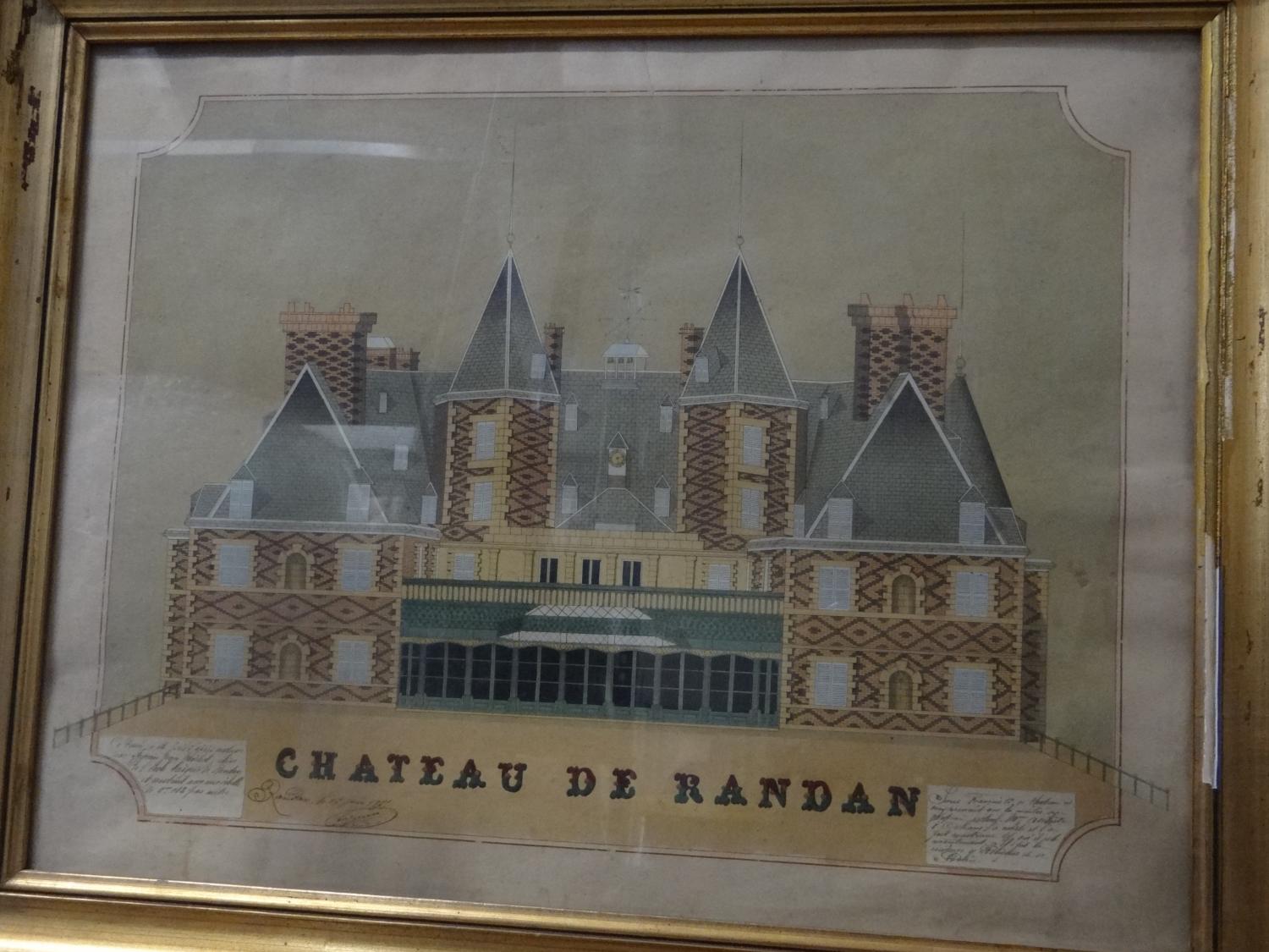 Dessin de Jean-Michel Seguin (1875) - " Château de Randan "