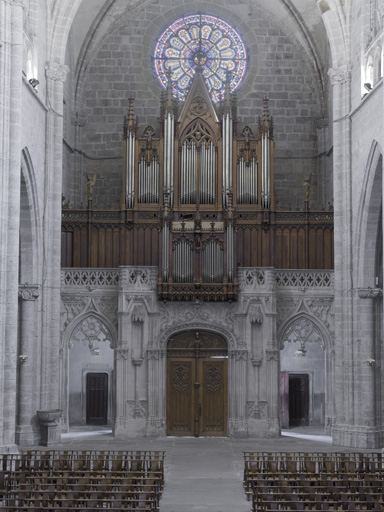 Ensemble de la tribune d'orgue et du grand orgue