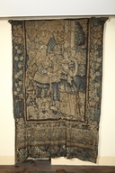 Ensemble de 3 pièces murales (tenture de tapisserie) : Scène de mariage (dite Salomon et la reine de Saba), scène non identifiée (dite Prise d'une ville), scène galante