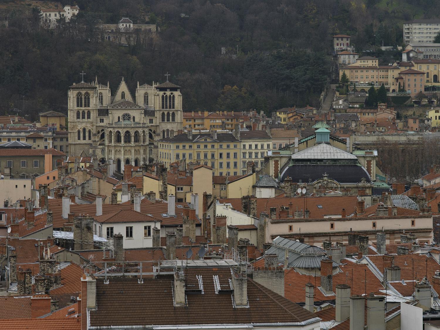 Vue de situation depuis le dôme Pascalon (hôtel-Dieu)