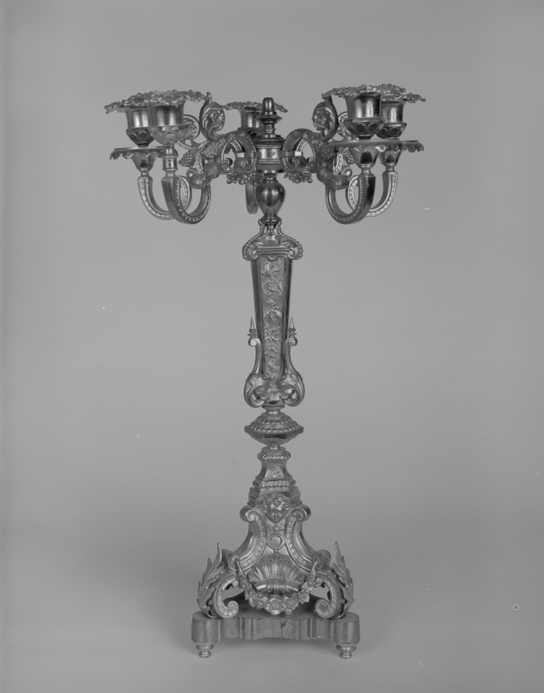 Chandelier d'église à cinq branches (style Louis XV)