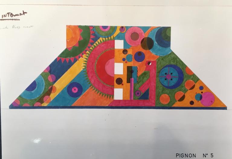 Peinture monumentale : ensemble de sept murs pignons peints