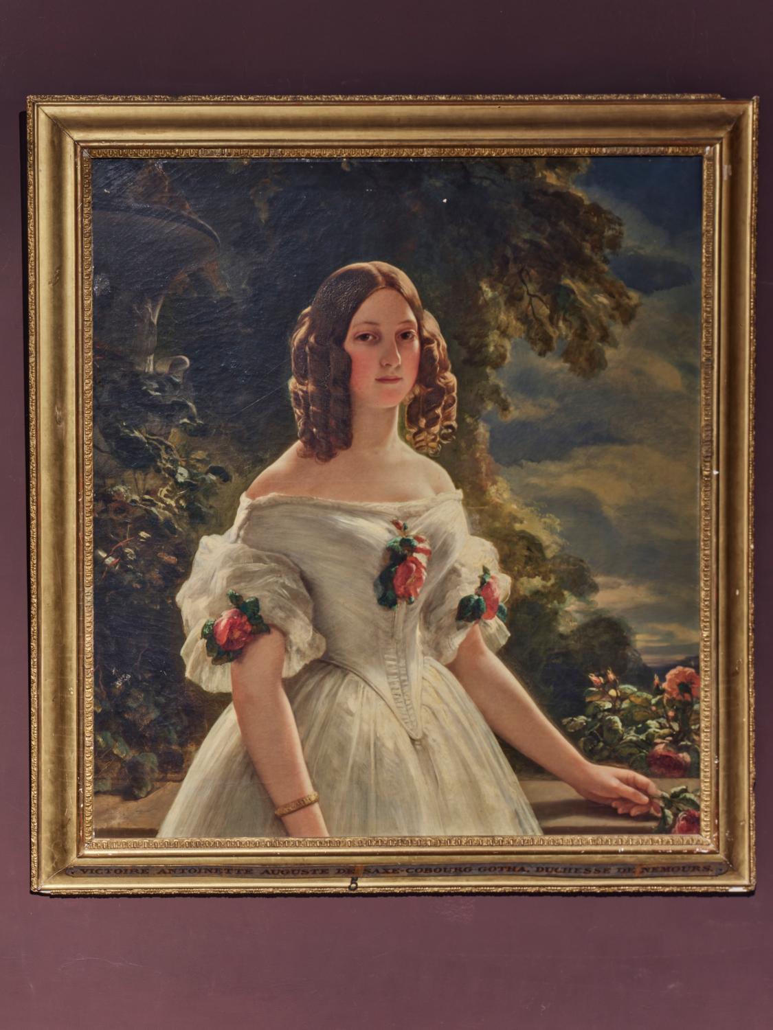 Portrait de Victoire de Saxe-Cobourg-Gotha, duchesse de Nemours, d'après Franz Xaver Winterhalter