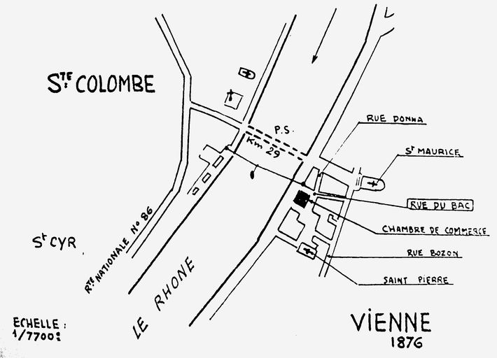 Bac, puis bac à traille de Sainte Colombe ou bac à traille de Vienne (disparus)