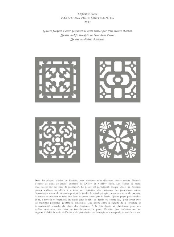 Sculpture : Partitions pour contraintes