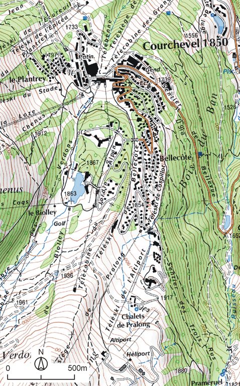 Présentation de l'aire d'étude Courchevel 1850